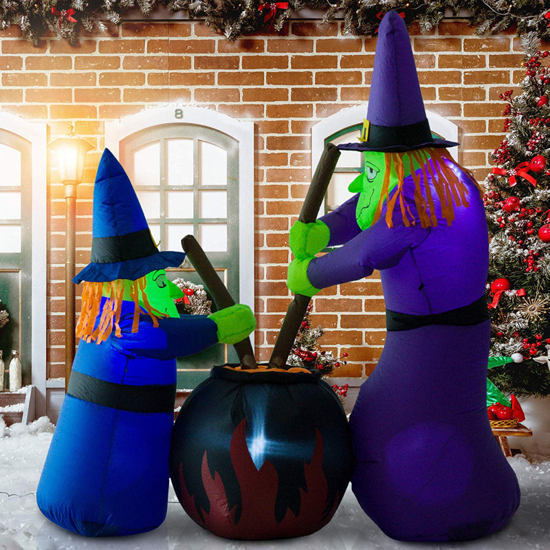 Sol 72 Outdoor Witches Around Cauldron Inflatable